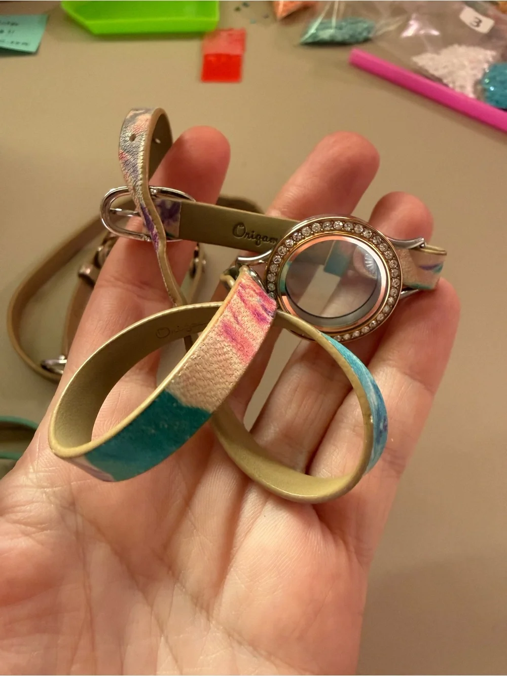 Set of 3 Origami Owl Leather Wrap Bracelets
